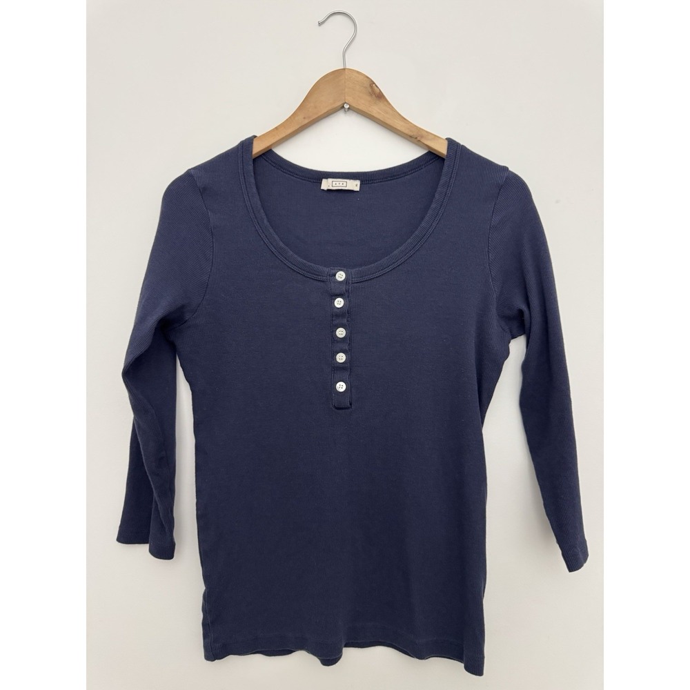 AYR 'The Exec' Ribbed Pima Cotton Sz XL Petite Classic Chic Preppy Soft Lounge - Picture 1 of 6